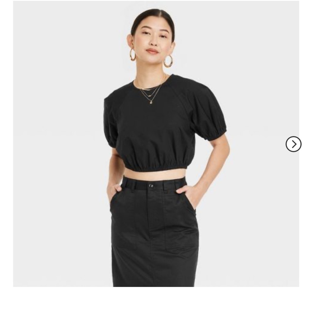 A New Day Slim Fit Puff Short Sleeve Top